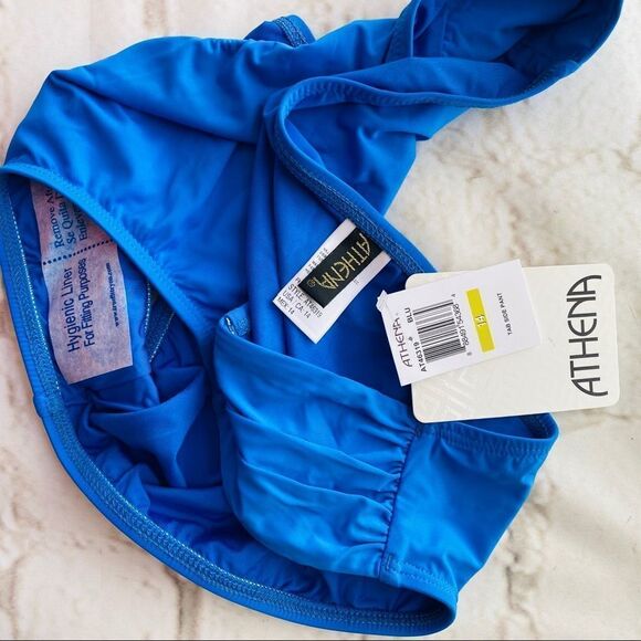 Athena Blue Tab Side Bikini Bottom Sz 14 NWT - Picture 4 of 10